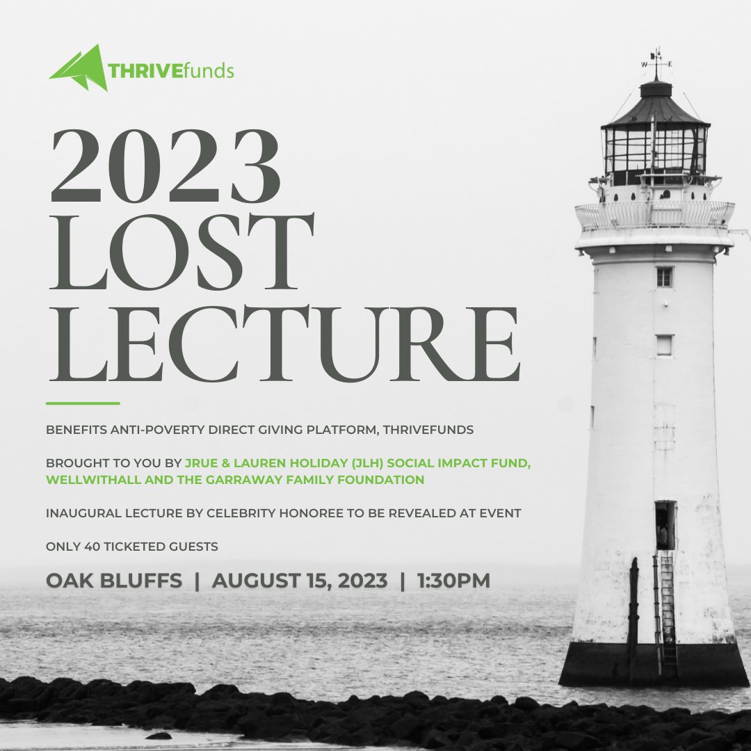 THRIVEfunds's tweet photo. Our Inaugural Lost Lecture event is less than FIVE DAYS AWAY! Join us for an afternoon of multidisciplinary ideas, rigorous dialogue, and culinary delights. Reserve your ticket TODAY - https://t.co/3JuBuiDhLY
#LostLecture #JLHFund #Wellwithall #GarrawayFamilyFoundation https://t.co/YGHGHYhCUk