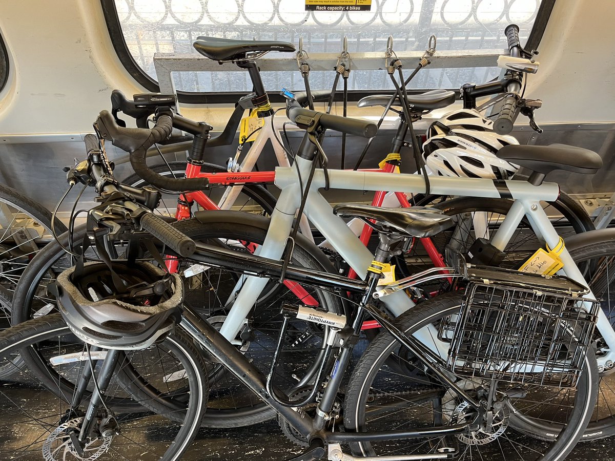 Remember when we had piles of four bikes on @Caltrain ?