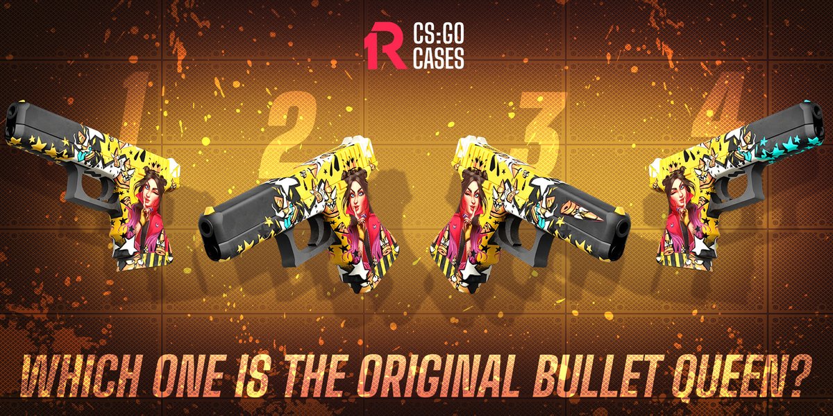 Can you spot the original Glock 18 | Bullet Queen in this picture? 🤔

I think it's easy for you! 😎

Random 5 people who guessed right in the comments and RT this post will get a nice bonus from us! 💸

GL guys! ❣️

#csgo #cs2 #csgogiveaway #csgoskins #csgocases