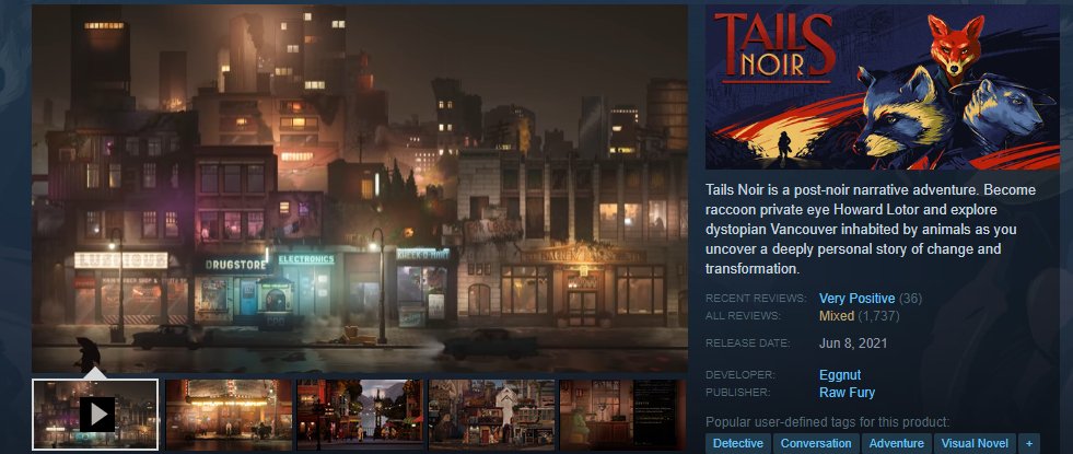 QMKoiwai's tweet photo. This is odd I wonder why Backbone changed its name to Tails Noir 

Their social media has been pretty inactive and quiet and I'm finding no traces of an official statement https://t.co/8zZsSb24nk