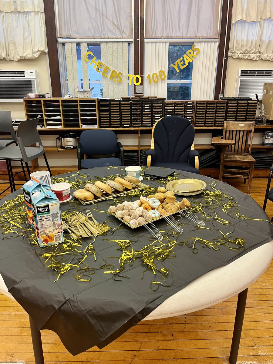 Lisa_MCross's tweet photo. “Cheers to 100 years” at Nettie Hartnett! We kicked off our centennial year with a tour of the Leavenworth School District’s archive room to learn about our start! #BacktoSchool2023 #EmbracingOurPastInspiringOurFuture #100Years 💙💙💙 #FirstInKansas 🌻 @PeteTweets453 https://t.co/8w4IsPPA7h