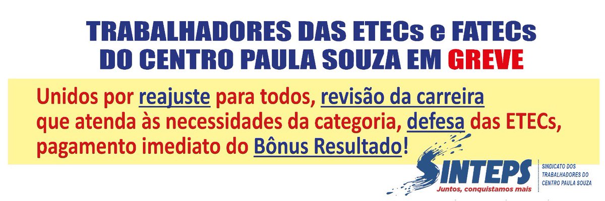 LucasTim's tweet photo. #GreveCPS #ProfessoresEtec #Fatec https://t.co/8QLzd4kPrc