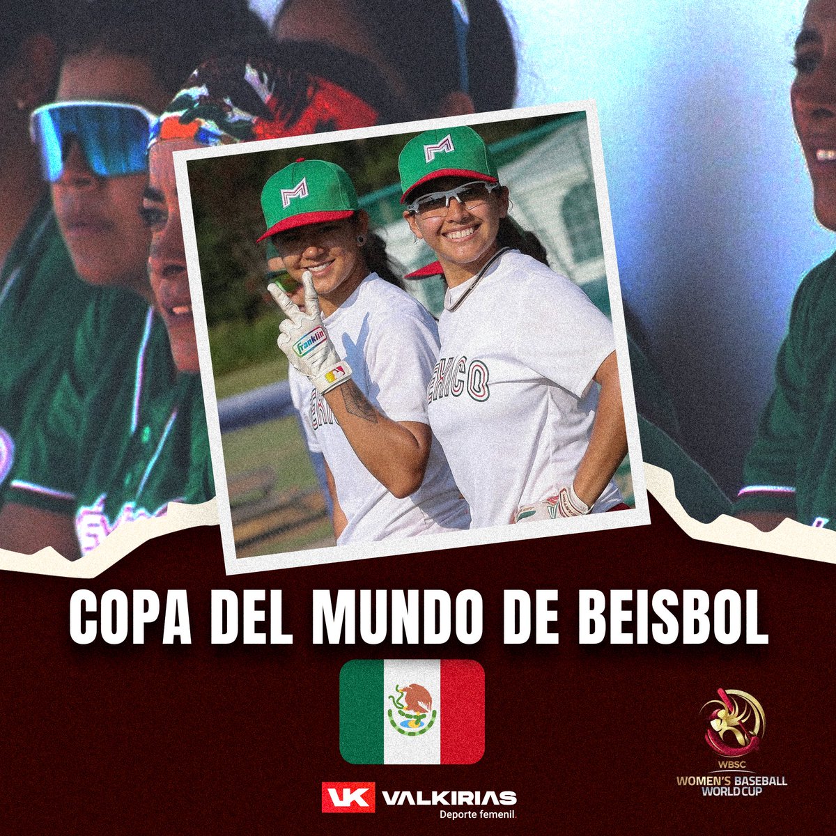 🇲🇽🥎 ¡Histórico momento para México!

Por primera vez,  México disputarán la Copa del Mundo de Béisbol Femenil.  @WBSC 🎉 No te pierdas su emocionante debut contra Canadá, anfitrión del torneo, a las 9:30 pm de mañana.
 ¡Vamos con todo, chicas! 💪🏼⚾️ #BaseballWorldCupW