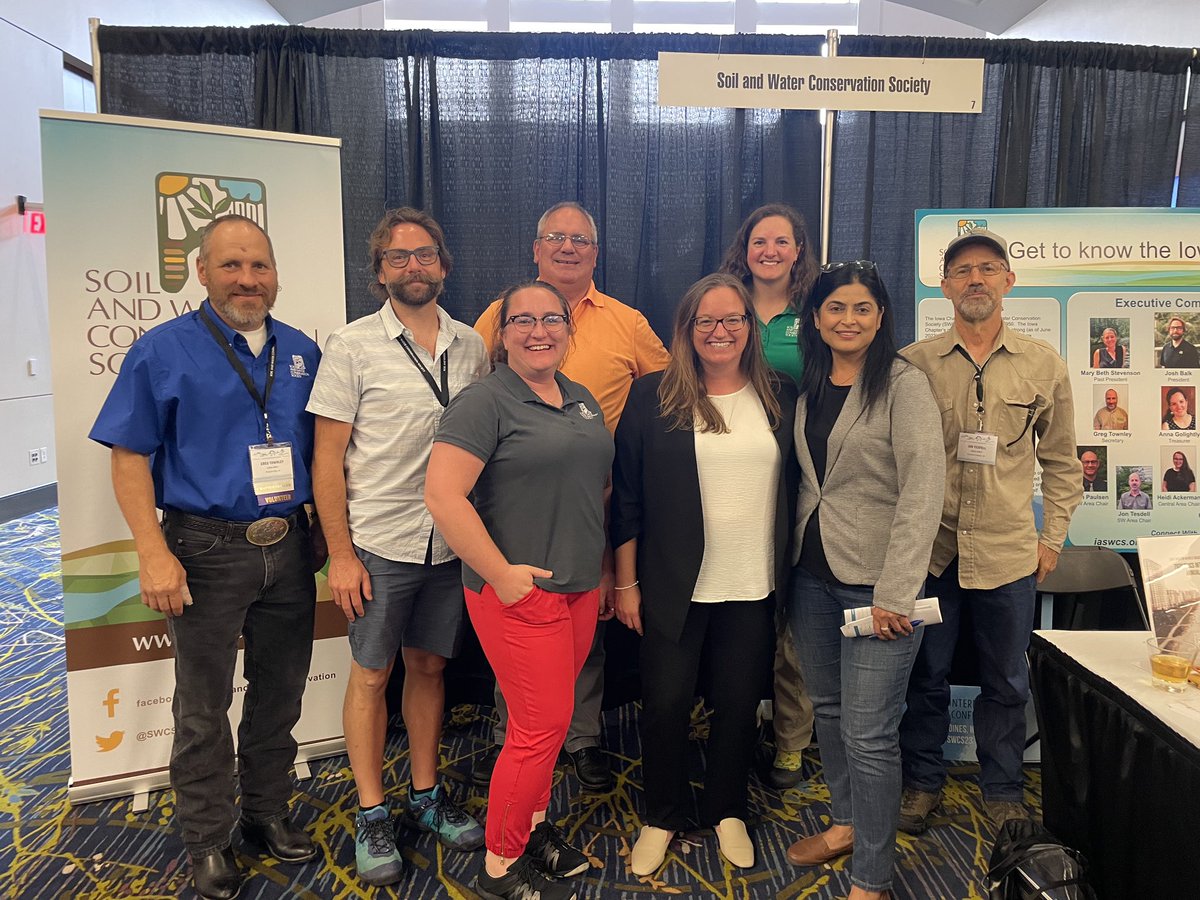 Members of the Iowa Chapter Board at the Soil and Water Conservation Society’s International Annual Conference in Des Moines! <a href="/SWCSNews/">Soil and Water Conservation Society</a> #SWCS23