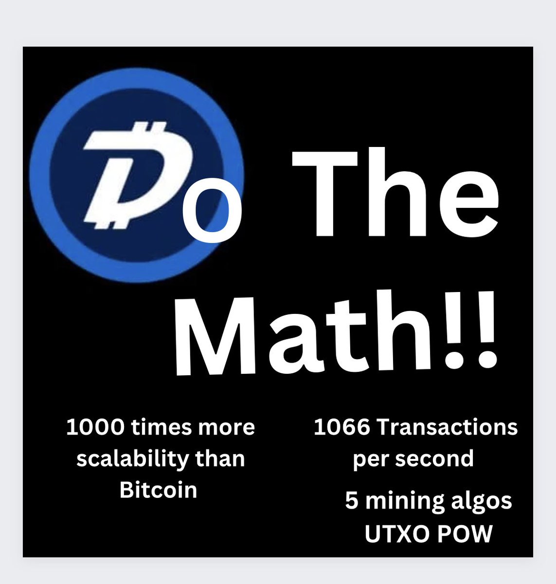 I love Digibyte because im good at math. 💯 🔑 #Bitcoin #DigiByte #BlockchainEducation