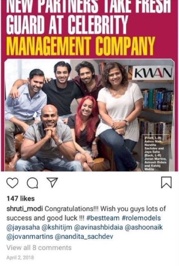 PHOENIX21PHOTON's tweet photo. #Fact : SUSHANT DISHA = DOUBLE MURDER 
Disha Worked in Kwan
Proof of Disha & Chorni Liar Shruti Modi sharing similar job profiles with KWAN👇
KWAN is Collective Now.
Is the Rebranding To Hide Crimes?
Is the System bought out by the NarcoMafia Ecosystem?
Is there any Hope left @HMOIndia @PMOIndia Ji for SSR Justice?
Investigate the Media Politician Bollywood NEXUS
They all MUST Apologize for misinfo against Sushant 
Role Of KWAN InSSRCase 
@dir_ed @CBIHeadquarters @Copsview @narcoticsbureau @arjunrammeghwal @HMOIndia