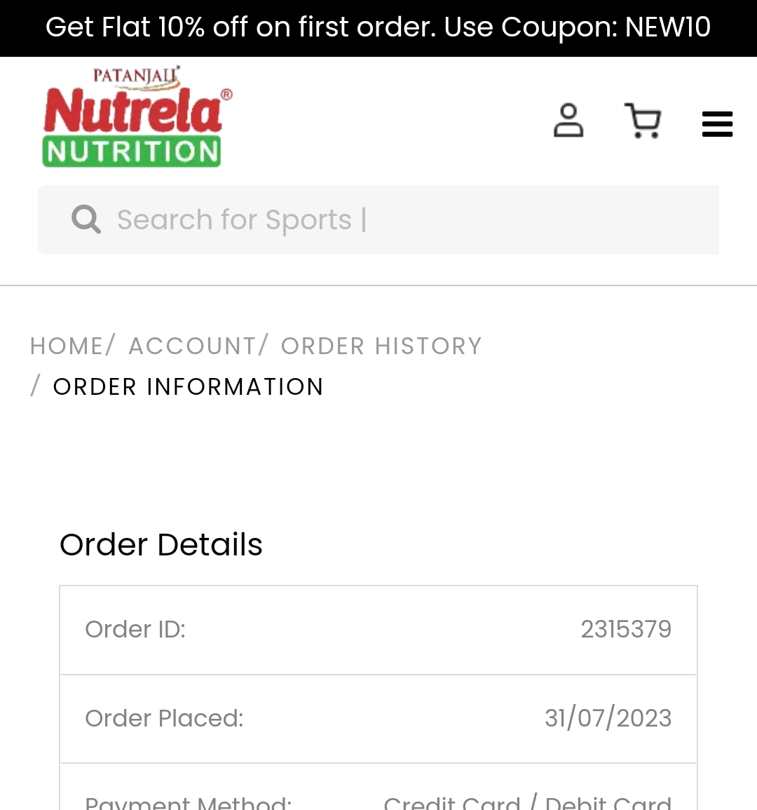 Rahulkumar62's tweet photo. @NutrelaN 7 days still not delivered my order! I had already raised complaint but no response from @GRCPatanjali .@pyptharidwar @ramdev https://t.co/l5SLGLUS5i