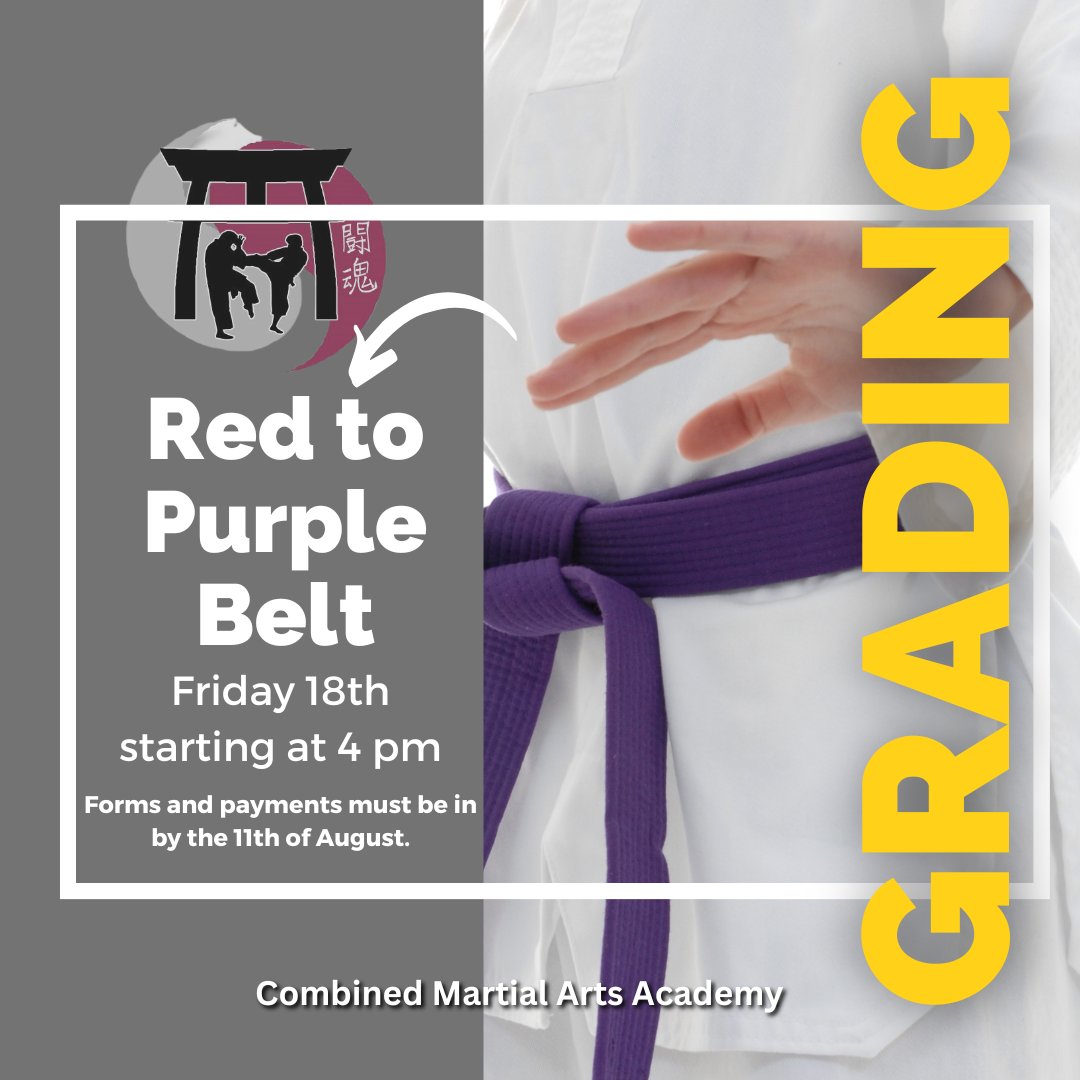 CMANerang's tweet photo. Friday, 18th of August 2023.
An exam for our students to test their skills and knowledge and see if they are ready for their next belt.
Please see your Instructor for help in preparation!
#gradings #cmanerang #selfdefense #selfconfidence #focus #respect #fitness #trainwithCMA https://t.co/cR9VCPtfMH