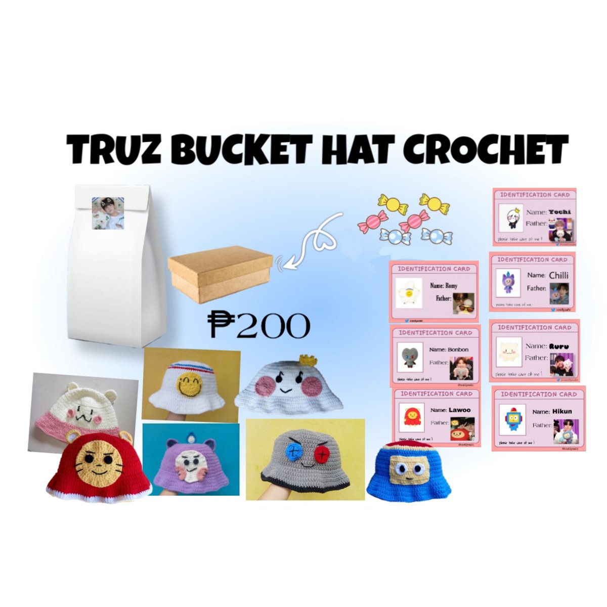 Repost
Bucket hat crochet
SALE for only 200ea

Rt and likes are very appreciated.

-1day dop
-gcash
- sco
- unlimited stocks, as long as:
- no rushing please, seller is student

treasure wts ph truz hyunsuk jihoon yoshi junkyu mashiho jaehyuk asahi yedam doyoung haruto