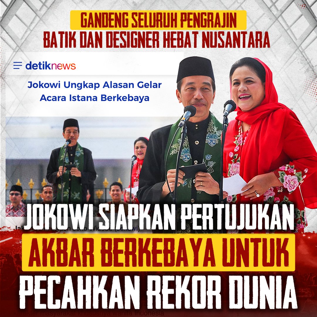 Kreativitas Jokowi memang Gak Ada Matiny, setelah Angklung Pecahkan Rekor Dunia Jokowi Langsung gelar Istana Berkebaya.
KIM TAEHYUNG Kekecilan Jeje Govinda Laura Basuki Harun Masiku Antenna Joshua woozi
#benbvolliefde #FIFAWomensWorldCup2023 #ONEPIECE1071 #ComeToBesiktasTalisca