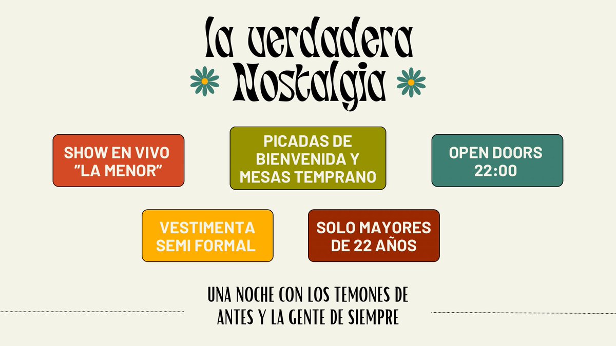 DonMario_bar's tweet photo. Querés volver a salir con esos amigos y  darlo todo?

Entonces tu Noche de la Nostalgia está en el Donma🎩

💥Abrimos a las 22:00 con mesas, picadas de bienvenida y show en vivo de La Menor para los q vengan temprano

Después la picamos con la música que todos queremos escuchar! https://t.co/WJc9e4aRww