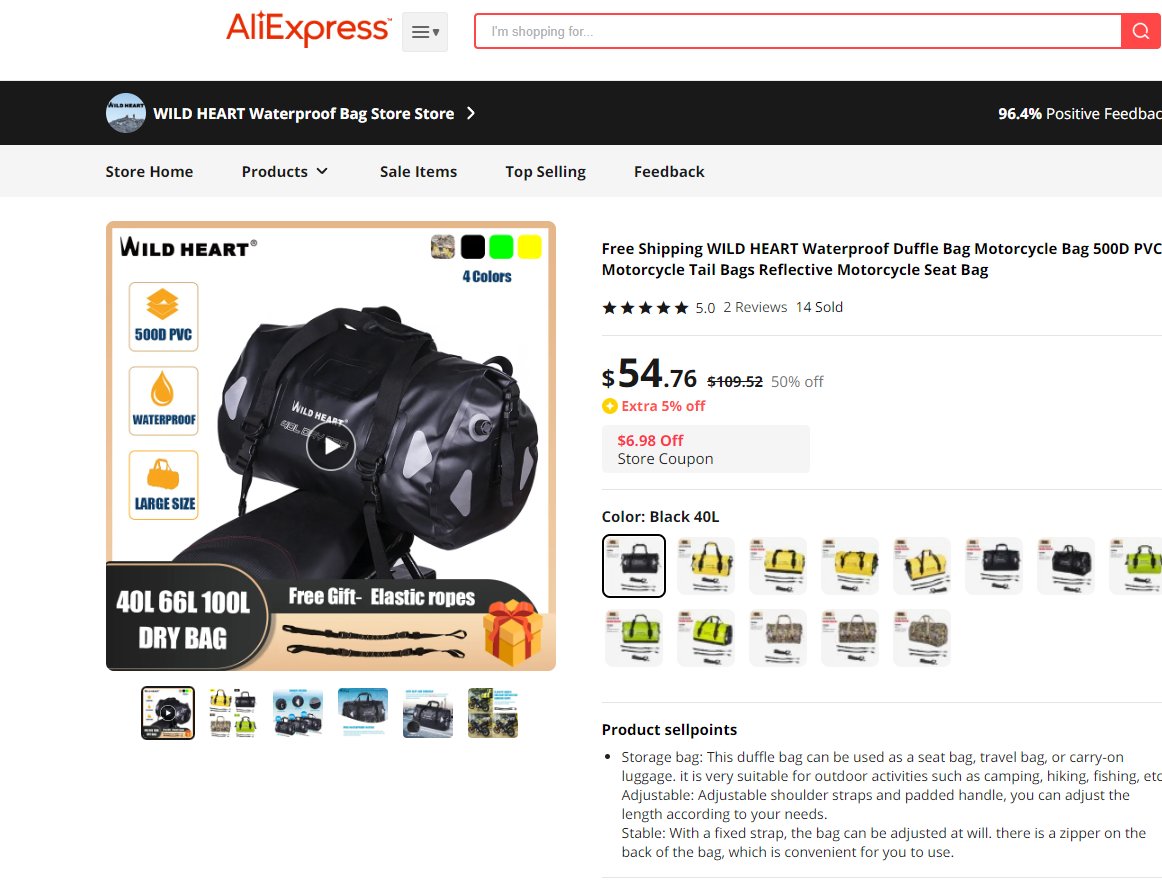 kellyxuoutdoor's tweet image. Welcome to visit our online store,there are too many kinds of waterproof motorcycle bags,waterproof bicycle bags,waterproof travel bags and camping shower bags.
More details click on here:
aliexpress.com/item/100500434…
#waterproofbag #motorcyclebag #motorbikebag #bikebag #travelbag