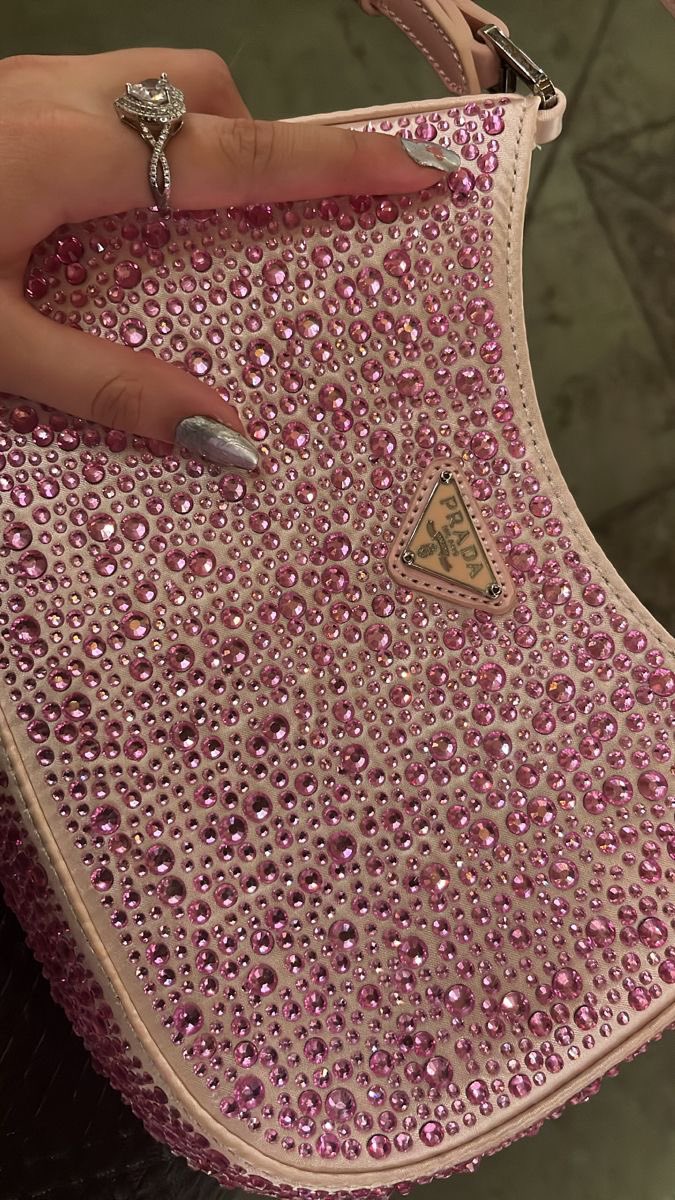 m ✨ on X: the prettiest pink crystal prada bag  / X