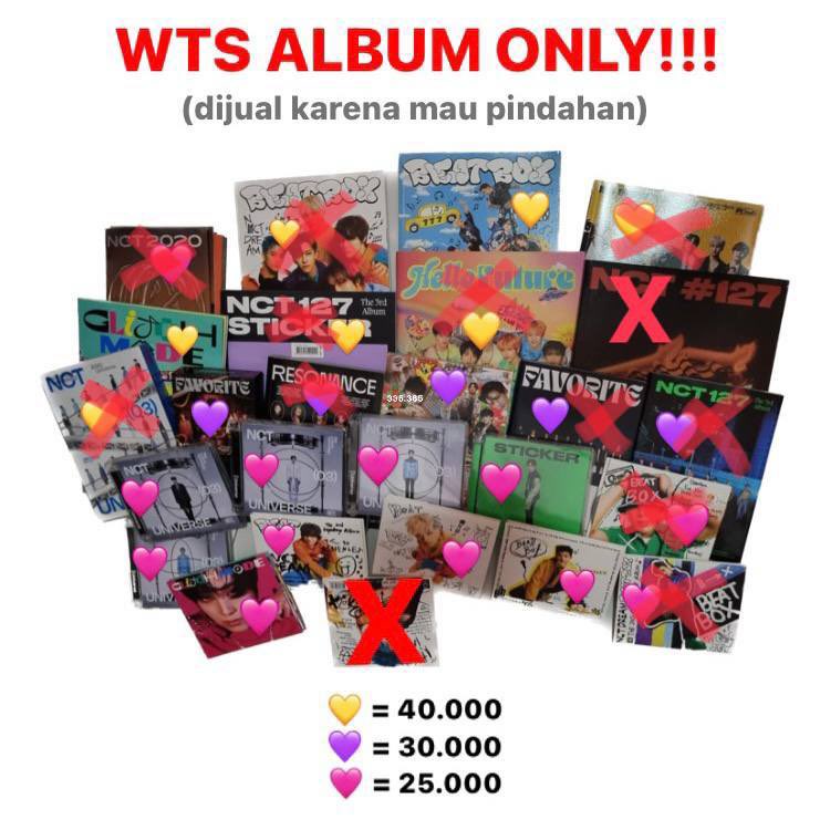 335_365's tweet photo. update wts album only nct dream 127:

jewel universe johnny haechan jeno jaehyun masih adaaa kak🩷 https://t.co/XnuqYCs3mh