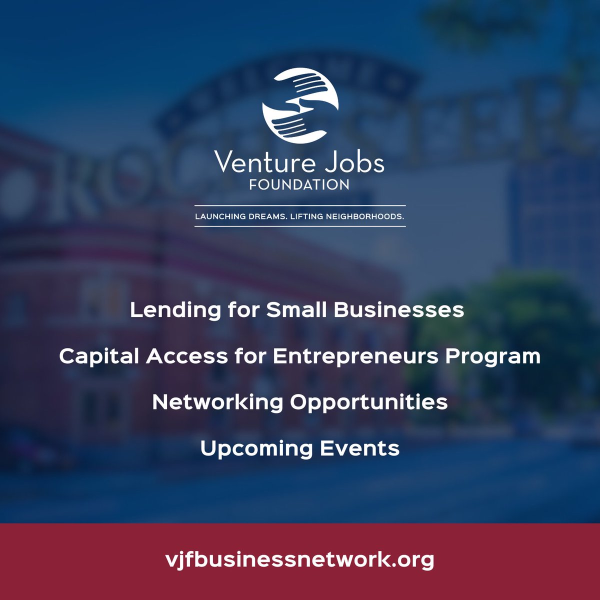 VentureJobsNY's tweet photo. We believe in small businesses &amp; their power to create prosperity. From business workshops &amp; resources to funding entrepreneurs &amp; opportunities for connection, we provide support for small business owners in #Rochester!  https://t.co/SIRI1giybp 
#smallbusinesssupport https://t.co/oJs7cX051f