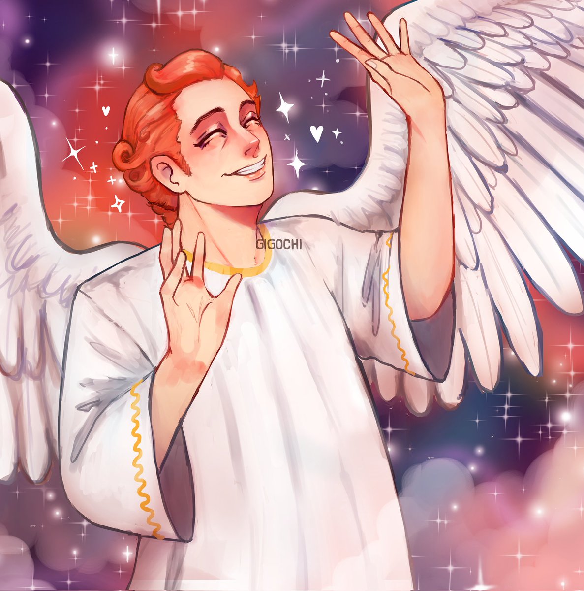 ✨ Crowley el angel de las estrellas ✨
Verlo tan emocionado en esa escena, lo es todo 💖.

#GoodOmens2 #GoodOmensSpoilers #GoodOmensFanArt #Crowley #ineffablehusbands