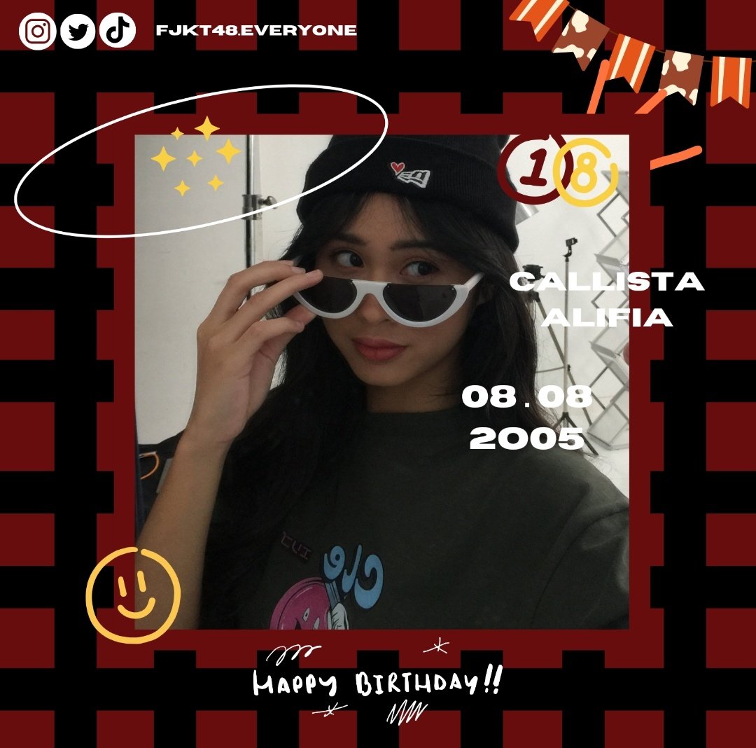 FJKT48Everyone's tweet photo. Happy birth day Keli !! Si beruang madu, si hati lembut, si perasa,dll.  Sukses terus karirnya di JKT dan dimanapun itu. Yang paling penting, sehat dan don't cry, don't be shy kamu cantik apa adanya bahagia terus ya!!
🥳🥳🥳
@AW_CallieJKT48 
@callistaverss 
#HoneyBear18Birthday https://t.co/OgpfP4Ujrj