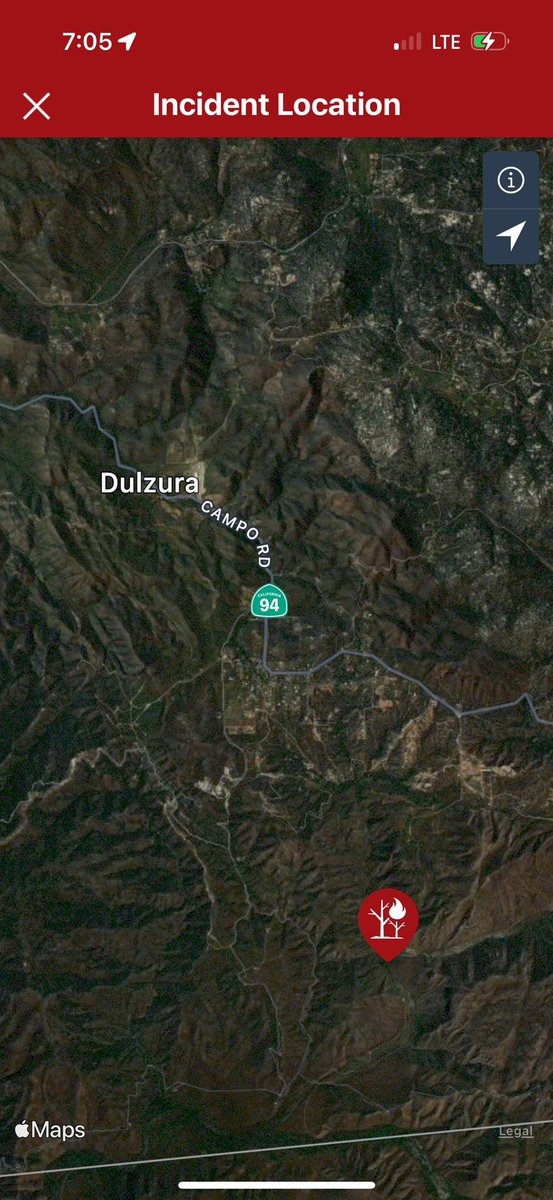 CALFIRESANDIEGO's tweet photo. .@CALFIRESANDIEGO is responding to a vegetation fire off Marron Valley Rd. in Dulzura. Fire is reported at 5-10 acres in the Cottonwood Creek area. https://t.co/5Hgd1DoGIa