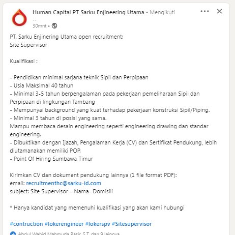 Corporate_Sl4v3's tweet photo. Selasa 08/08/2023

Post lowker setelah sekian la,,silahkan still fresh 

Mohon d bantu retweet mincot @hrdbacot @mas_recruiter @txtdrlinkediin @apamungkasa @Corporate_Slav3

Mimin @Balikpapanku @txtbpn @txtsamarinda @SamarindaUpdate @txtbtg @sepmitabepis @Disnaker_BPP #lokercot https://t.co/clH0cAmAUD