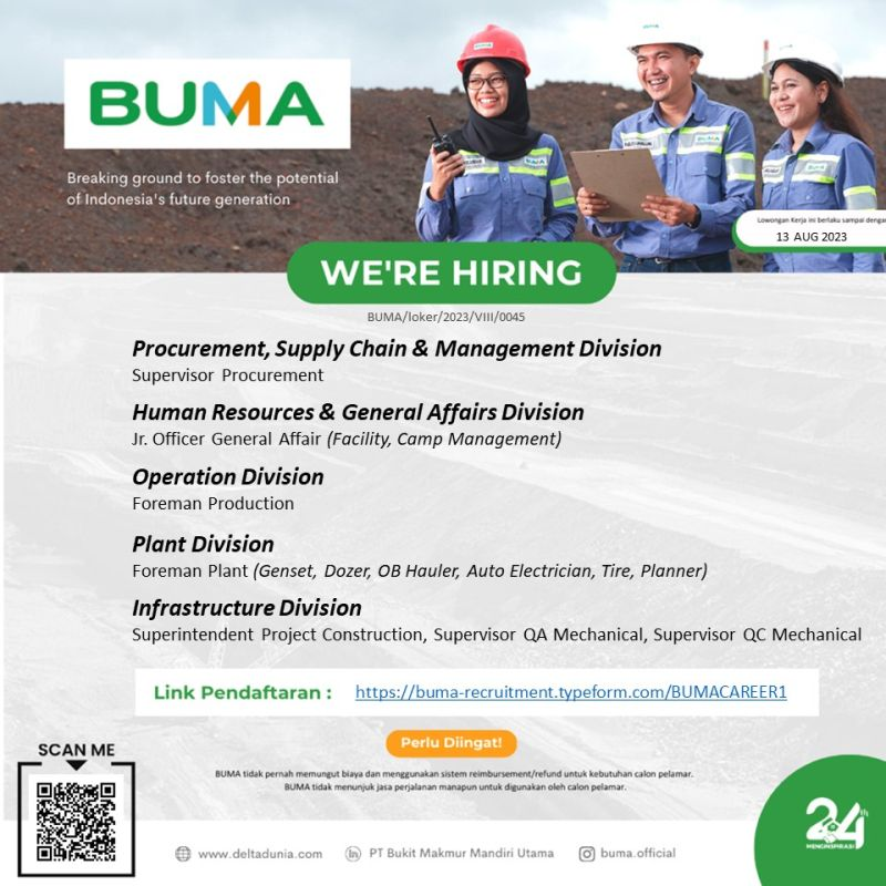 Corporate_Sl4v3's tweet photo. Selasa 08/08/2023

Post lowker setelah sekian la,,silahkan still fresh 

Mohon d bantu retweet mincot @hrdbacot @mas_recruiter @txtdrlinkediin @apamungkasa @Corporate_Slav3

Mimin @Balikpapanku @txtbpn @txtsamarinda @SamarindaUpdate @txtbtg @sepmitabepis @Disnaker_BPP #lokercot https://t.co/clH0cAmAUD