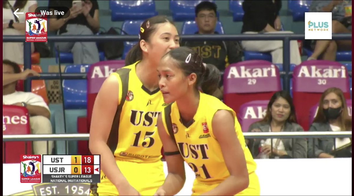 CAREERAngge's tweet photo. UST VS. USJR

UST Tigresses #21 #Cordora #UST #Volleball #SSL #ShakeysSuperLeague https://t.co/hTMgUIsJS4