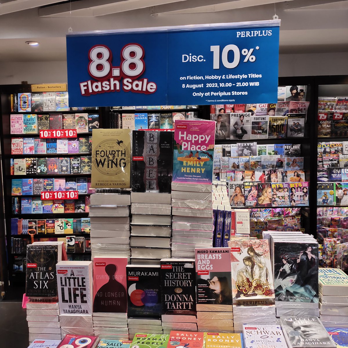 periplus_bdg's tweet photo. ⚡ FLASH SALE 8️⃣.8️⃣⚡ 
✨ 10% OFF ALL ITEM✨
-FICTION ✅
-COOKING ✅
-HOBBY ✅
-LIFESTYLE ✅
+CASHBACK 5% PEC POINT 🎉

Tuesday, 8 August 2023 ✨

Catalogue : 
Click link on bio✓

Lebih asik langsung ke store karna tidak semua masuk katalog🙏☺️

#periplus #flashsale88 https://t.co/HkM8Lqy4D2