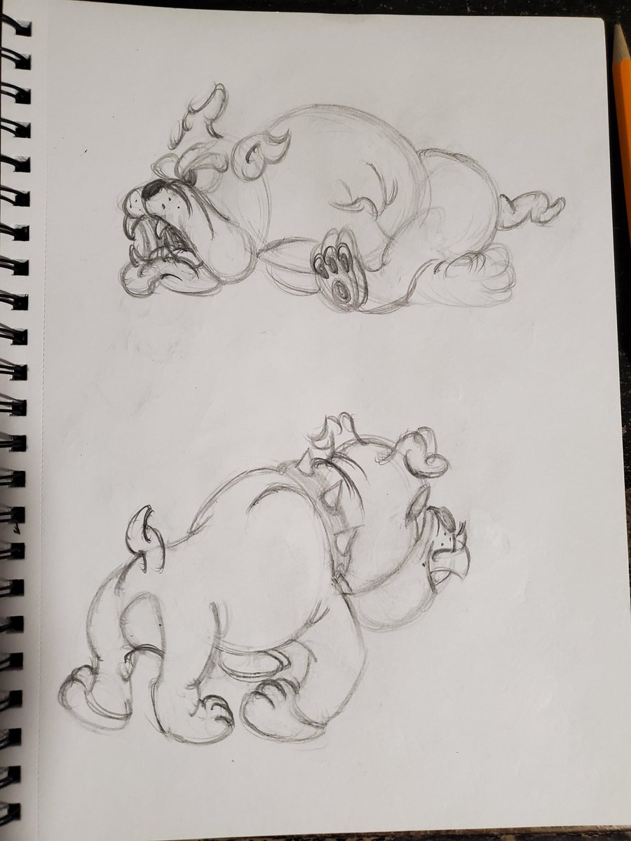 CreativeRazor's tweet image. #CR4FTPOW3RSketchbook
#BullDog #PrestonBlair