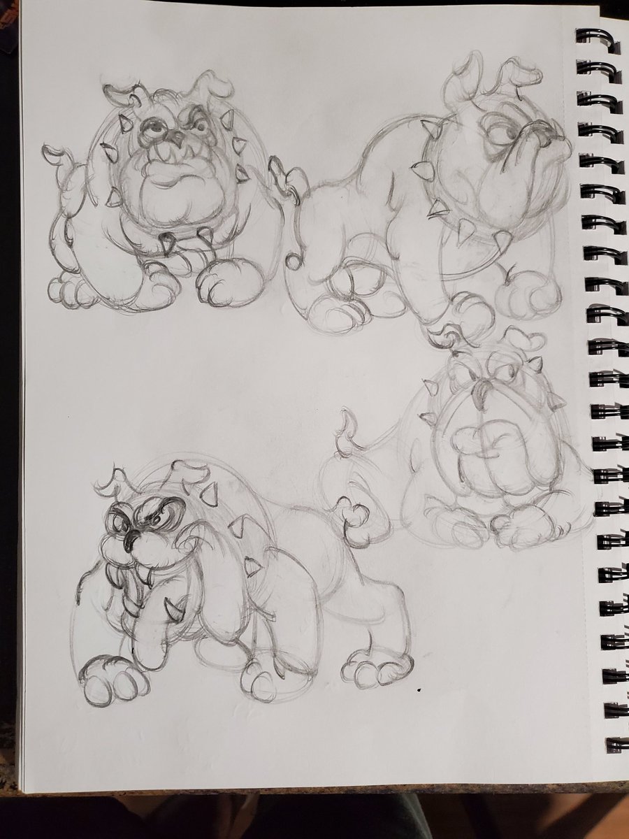 CreativeRazor's tweet image. #CR4FTPOW3RSketchbook
#BullDog #PrestonBlair