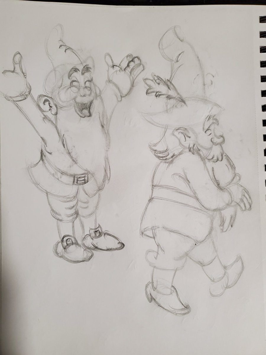 CreativeRazor's tweet image. #CR4FTPOW3RSketchbook
#Dwarfs #Gnomes #PrestonBlair