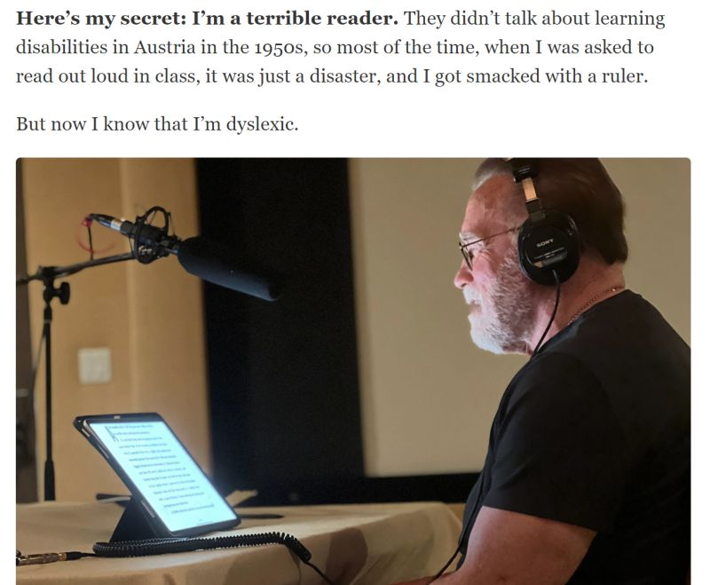BelleBinder_'s tweet photo. @Schwarzenegger's struggle with dyslexia resonates - in the 80s, diagnoses were rare. Today, it's our catalyst for determination &amp; grit. Unconventional paths? Maybe. But that’s our strength in the real world. Here's to embracing challenges. https://t.co/92fDRwvQqq