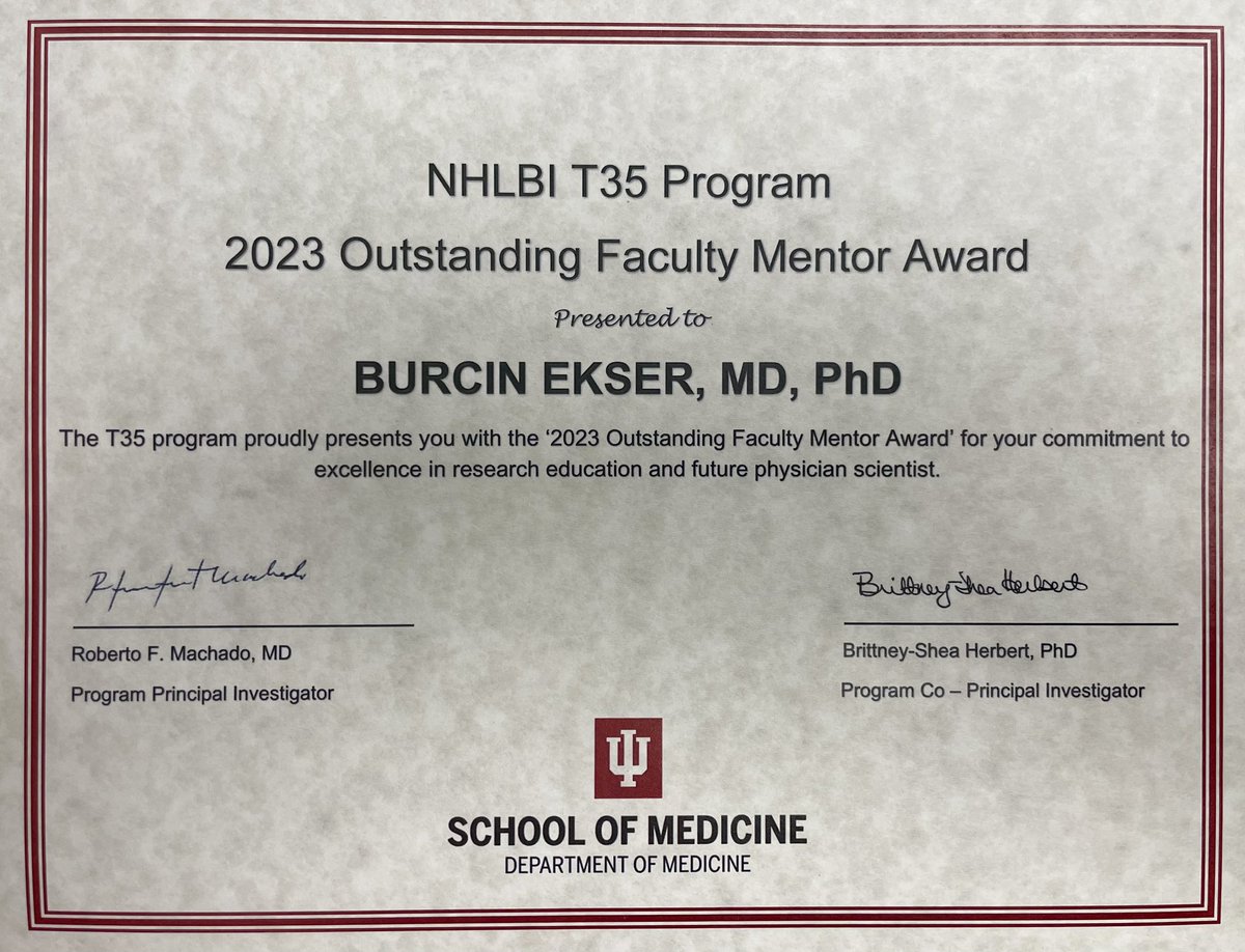 Burcin Ekser, MD, PhD (@burcinekser) on Twitter photo I am so proud of our <a href="/IUSM_IMPRS/">IU Medical Student Program for Research</a> students who performed amazing research on #ArtificialInteligence and #Fatty #Liver disease and #NASH and #organoids. The future is bright with these young brains. I am also honored with an outstanding mentor award by <a href="/IUMedSchool/">IU School of Medicine</a>. <a href="/IU_Surgery/">Indiana Surgery -Indiana Univ School of Medicine</a> I am so proud of our <a href="/IUSM_IMPRS/">IU Medical Student Program for Research</a> students who performed amazing research on #ArtificialInteligence and #Fatty #Liver disease and #NASH and #organoids. The future is bright with these young brains. I am also honored with an outstanding mentor award by <a href="/IUMedSchool/">IU School of Medicine</a>. <a href="/IU_Surgery/">Indiana Surgery -Indiana Univ School of Medicine</a>