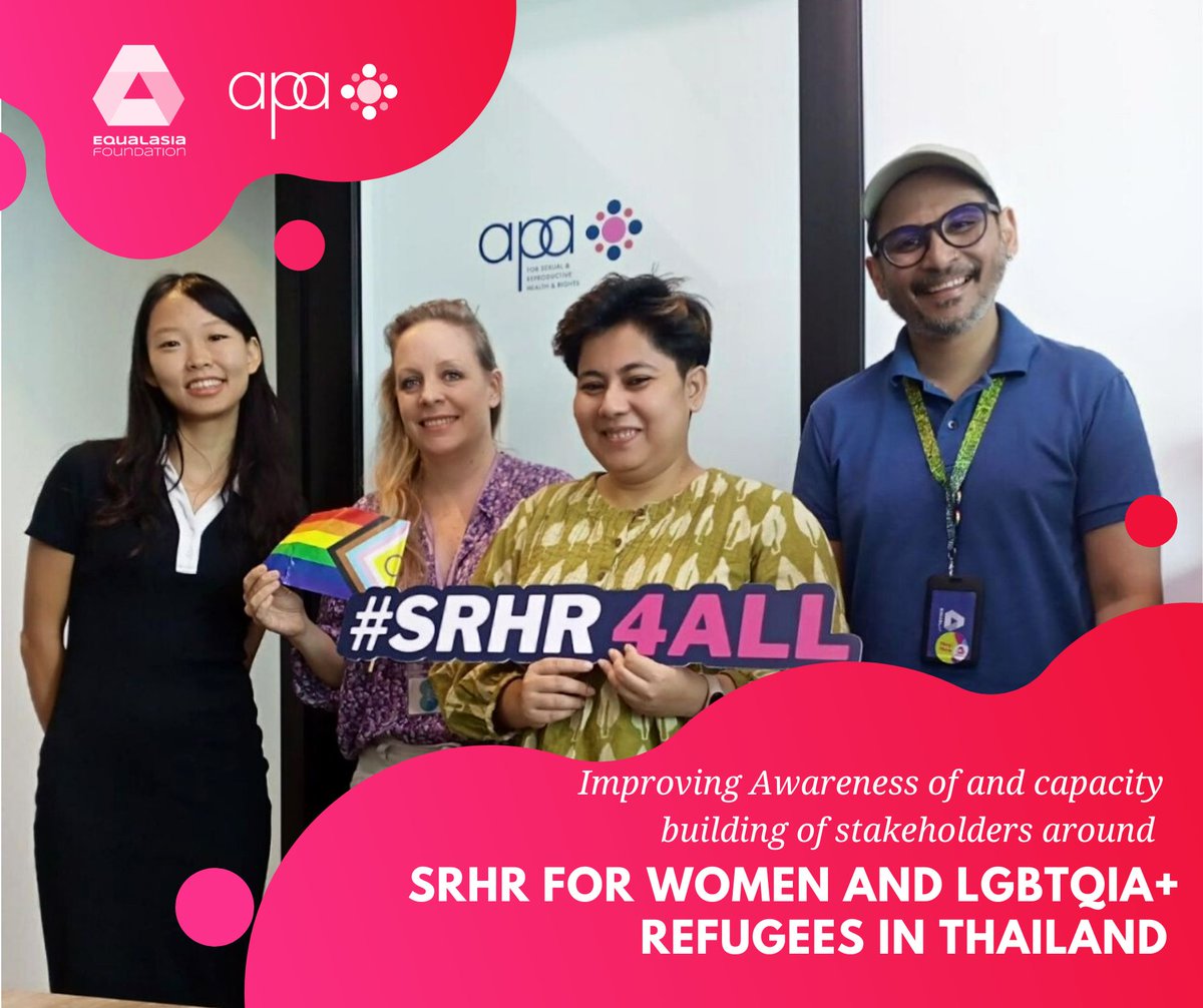 😍We are so excited to launch the #SRHR4RefugeesTH with <a href="/EqualAsiaF/">Equal AF</a>!
🌈We aim to raise awareness, advocate &amp; build capacity of civil society organizations, service providers &amp; government stakeholders supporting forcibly displaced #LGBTQIA+ &amp; women on bodily autonomy and SRHR!