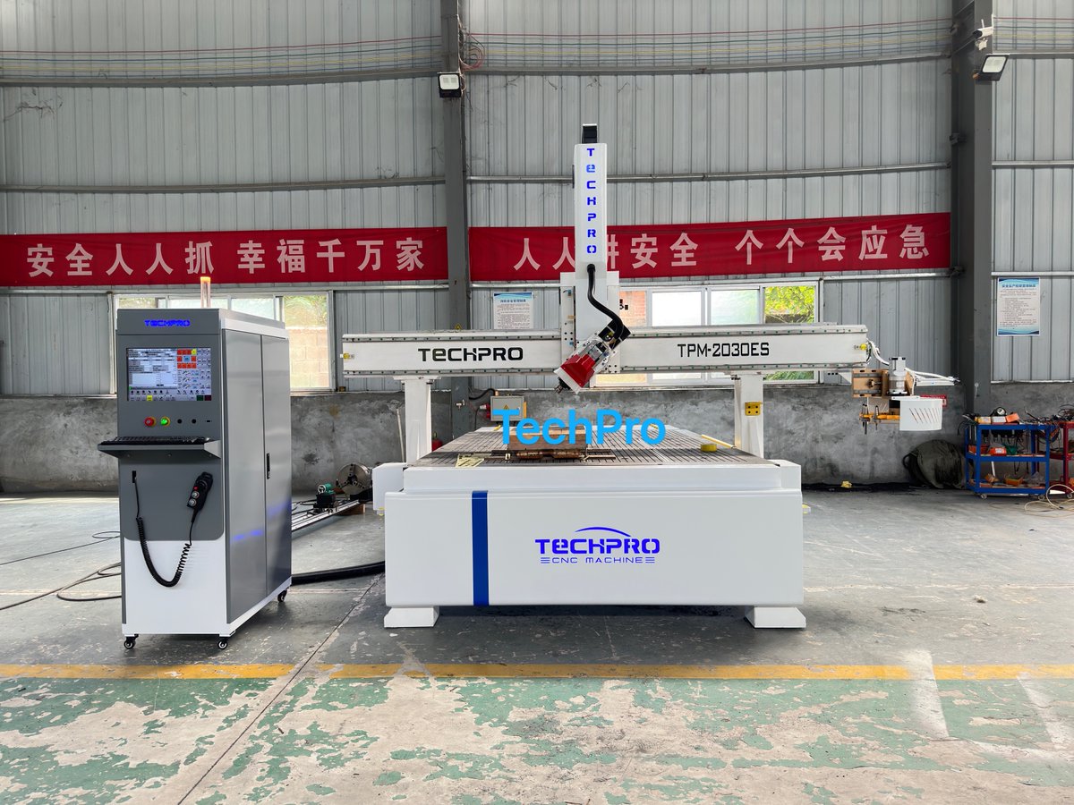 DanyTechpro's tweet image. TechPro® 2000*3000mm 4 Axis ATC CNC router machine shipping to Kosovo today
#CNCrouter #cncmachinefactory #2030ATCCNCRouter #cncmachinesupplier #woodworking #workingfordoor #funiture #canbinet #Aluminumcutting #TechProCNC #highprecisionmachine #Chinacncmachine #highspeedmachine