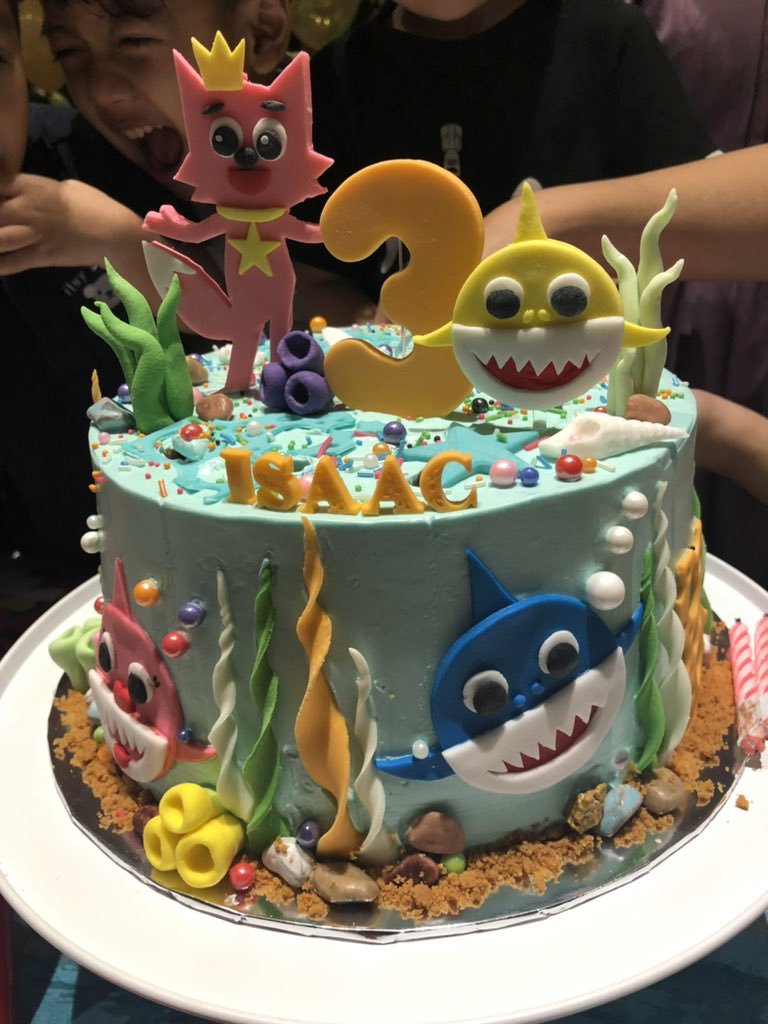 Table setup ‘Baby Shark Theme’ for birthday celebration @ serai pavillion, KL