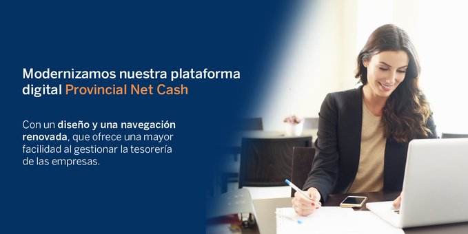 BBVAProvincial's tweet photo. Conoce la nueva versión de Provincial Net Cash y gestiona la tesorería de tu empresa de forma fácil y segura. Ingresa a https://t.co/W0wvTd5Psh para conocer más sobre el funcionamiento de nuestra plataforma digital.
#Venezuela
#BBVAProvincial
#NetCash https://t.co/tr61Jn9Zbu