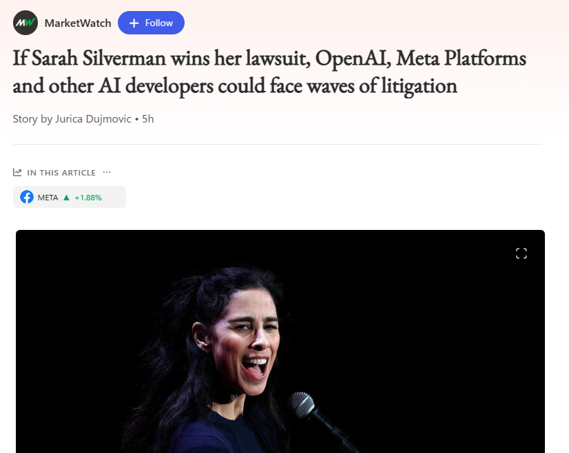 Good.

This article treats this like it's a bad thing, but I say, bring it on. Sue them all for stealing everyone's work.