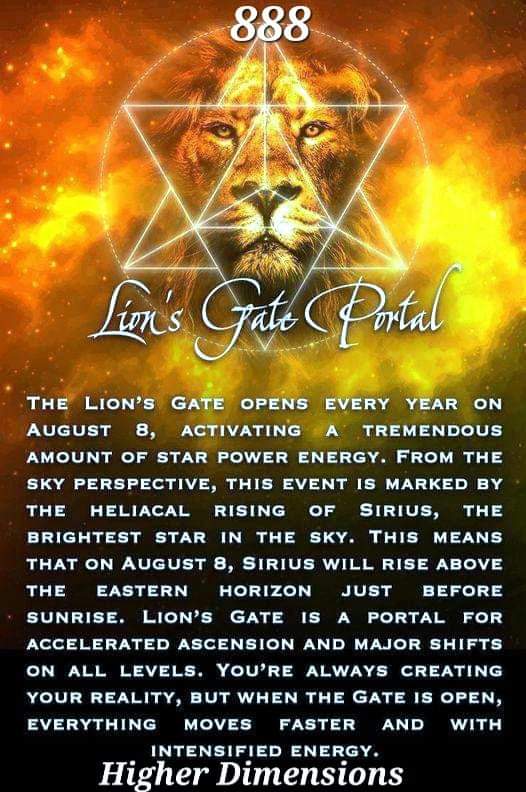 butaicathi's tweet photo. 1/The Lionsgate Portal peaks today y'all. This is an astrological event that occurs every year on August 8th, during the time when the Sun is in the astrological sign of Leo, which is represented by a lion. That’s why it’s called the Lionsgate Portal! 
#lionsgateportal #lionsgate https://t.co/Chp1FmKRsU