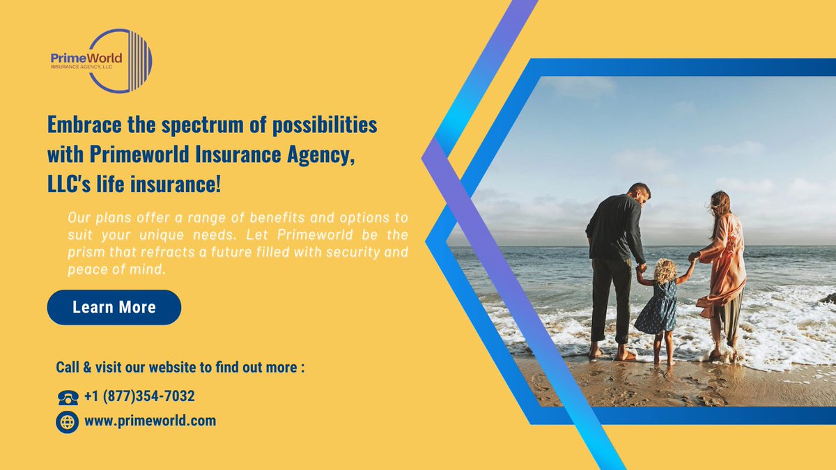 PrimeWorldIns's tweet image. Embrace the spectrum of possibilities. Our plans offer a range of benefits and options to suit your unique needs. Let Primeworld be the prism that refracts a future filled with security and peace of mind. 

#PrimeworldInsurance #SpectrumOfPossibilities
