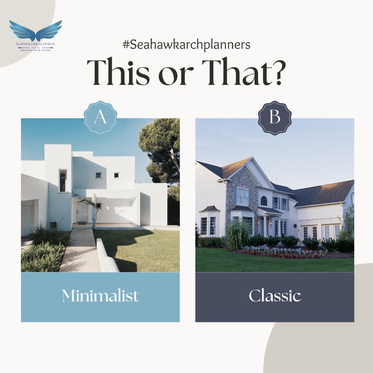 AndSeahawk's tweet image. Which design speaks to you? 🤔 Classic and elegant 💎 or modern and edgy? 😎 Our talented designers can create the custom interiors of your dreams. Click to schedule a consultation with Seahawk Interiors today! 🗓️ We&apos;ll help you decide on the perfect style for your home. 🏠