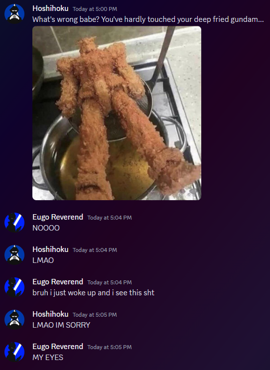 hoshihoku69's tweet photo. Good Afternoon Twitter, I have some fresh #TraumaWithHoshi for today staring @Eugo_La_Raviaz_ I have cursed his eyes but damn that looks bangin tho.  #vtubers #discordscreenshots https://t.co/zJ0EH8wWiz