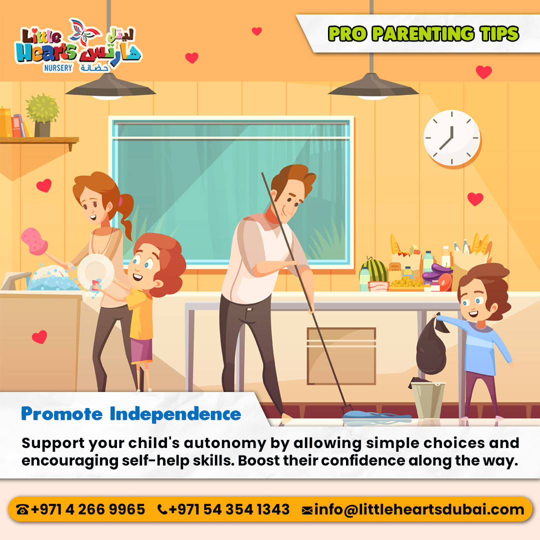 🌟 Parenting Tip: Nurturing Little Ones🌟
🌈 Promote independence: Support your child's autonomy by allowing simple choices and encouraging self-help skills. Boost their confidence along the way.

#preschool #KHDA #eyfscurriculum #dubainursery #happykids #littlehearts
