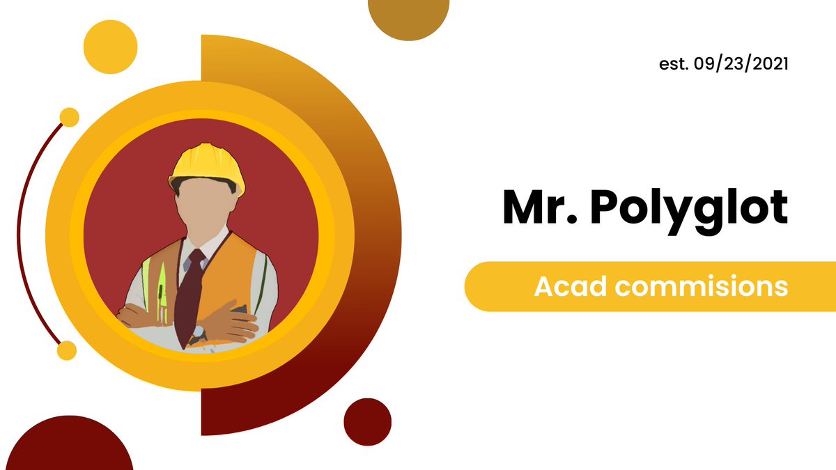 polyglot_mr's tweet photo. Hiye, I'm Mr. Polyglot, your acad helper! Here to provide you assistance and quality output.
More details are found in my comms sheet ty!

Feel free to message me for inquiries. https://t.co/ykZiCguq4B