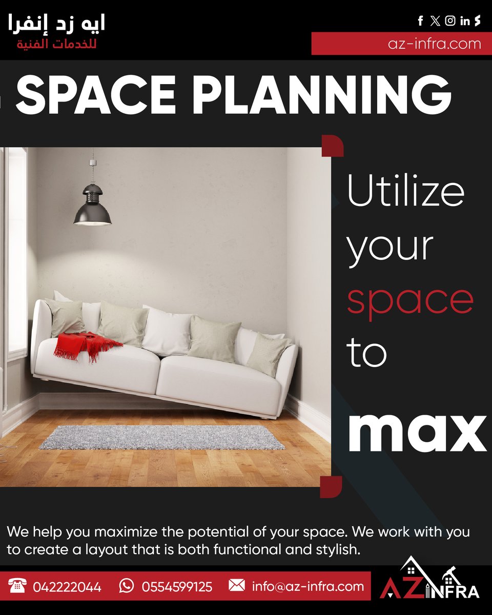 azinfrauae's tweet photo. #AZInfra helps you maximize the potential of your #space. Our team works with you to create a #layout that is both #functional and #stylish
Visit : https://t.co/LXSpaK5knn
#dubaiinteriordesign #dubaiinteriors #dubai #interiordesign #interiordesigndubai
#mydubai https://t.co/d0ZyjTdGXP