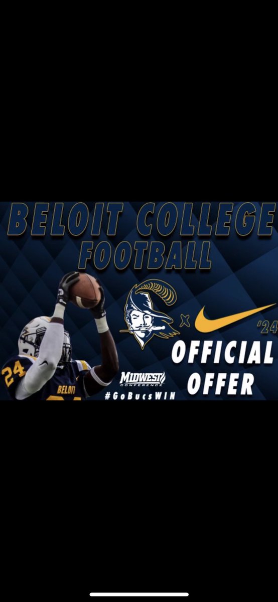 Very thankful to have received an offer to <a href="/BeloitBucsFB/">BeloitBucsFootball</a> thank you <a href="/CoachLanghoff/">Kyle Langhoff</a> for the opportunity!! <a href="/FootballBrophy/">Brophy Football</a>  <a href="/jason247scout/">Jason Jewell</a> <a href="/gridironarizona/">Gridiron Arizona</a>