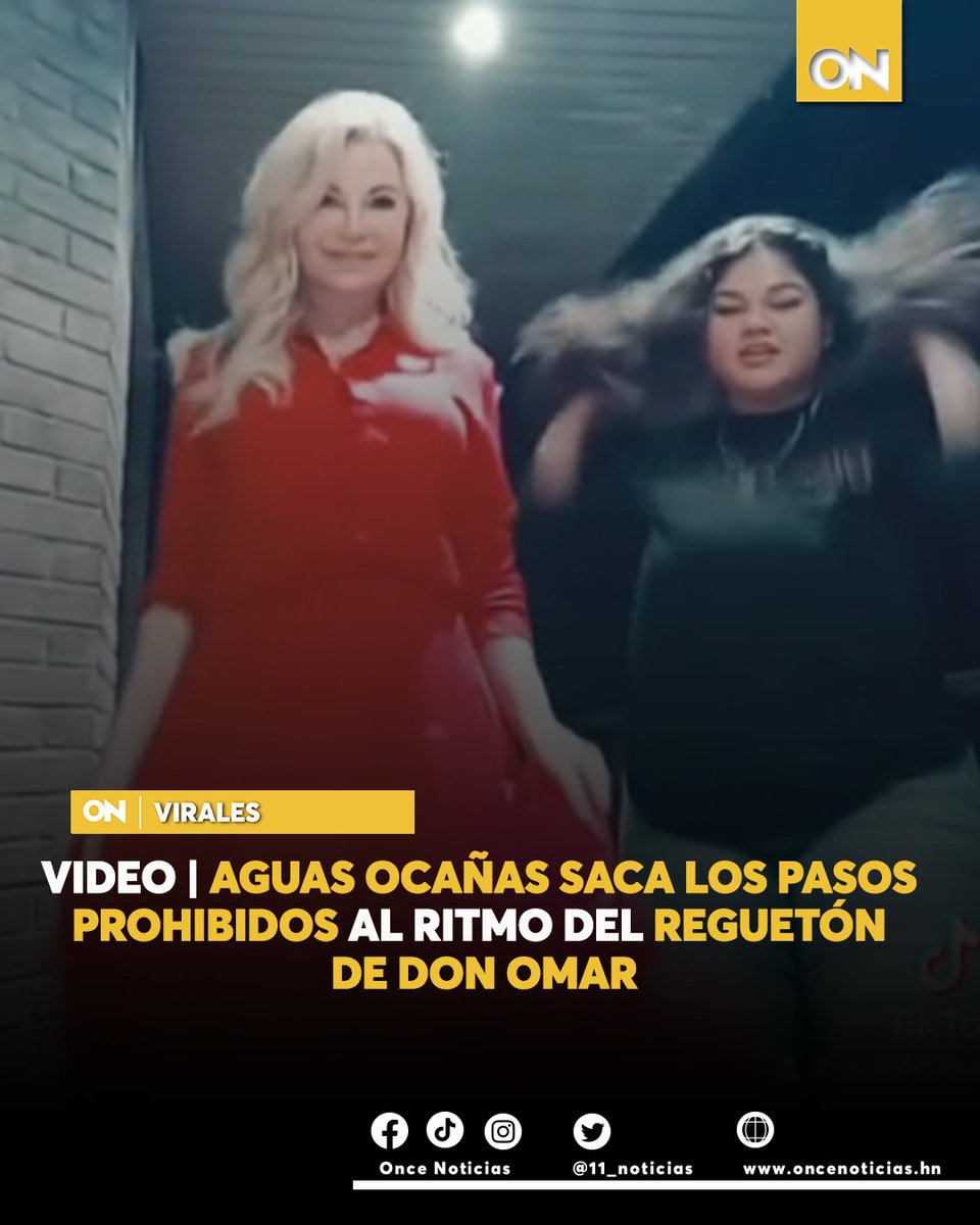 canal11hn's tweet image. #VIRALES🟡| La ex primera dama Aguas Ocañas, mostró sus pasos y movió las caderas bailando “chequea como se menea” del reconocido reguetonero Don Omar.

Mira el momento aquí:
oncenoticias.hn/aguas-ocanas-b…

#AguasOcañas #Pasos #Prohibidos