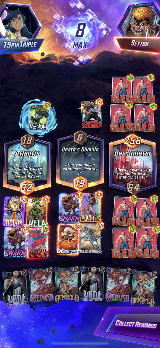 My take on a fun Daken Handsize deck. Lots of lines, very fun to go rapidly between no hand and a massive hand. Invis women is great for both Dino and Hela.

I love how my whole hand at the end is just junk from Helicarrier doubled :D

<a href="/SnapDecks/">SnapDecks</a> <a href="/MARVELSNAP/">MARVEL SNAP</a> <a href="/MarvelSnapZone/">DotGG</a>