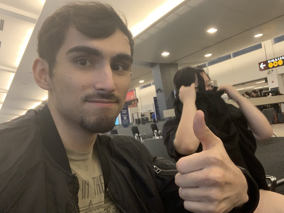 AlkBattery's tweet photo. Stuck in airport for the next 2 hours with @szznna , AMA

Worst question gets announced as a flight risk to their nearest airport! https://t.co/uuPwwhrrXQ