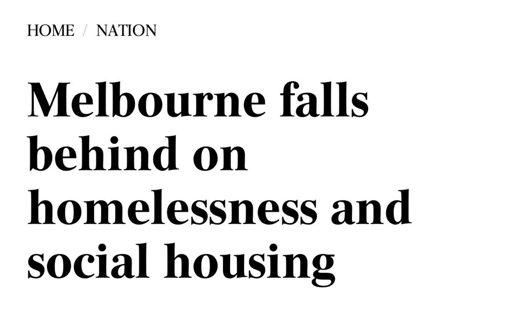 As recent data has laid bare, in March over 32,000 people were at risk of or experiencing homelessness in Victoria.

To end homelessness, we need to build much more public housing.

Instead, Victorian Labor is demolishing existing public homes to privatise the land.