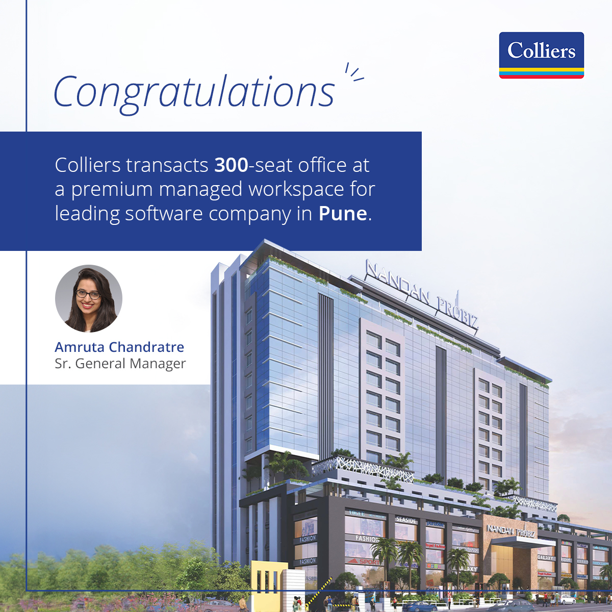 colliers_ind's tweet photo. Congratulations to our incredible Pune office services team for transacting an ideal office space for a leading software company.
Learn more: https://t.co/GOKnpmf0IR
#ColliersIndia #IndiaRealEstate #officeservices #leasingexperts #officespace #clientsuccess #pune #officeexperts https://t.co/qVmvWRklFm