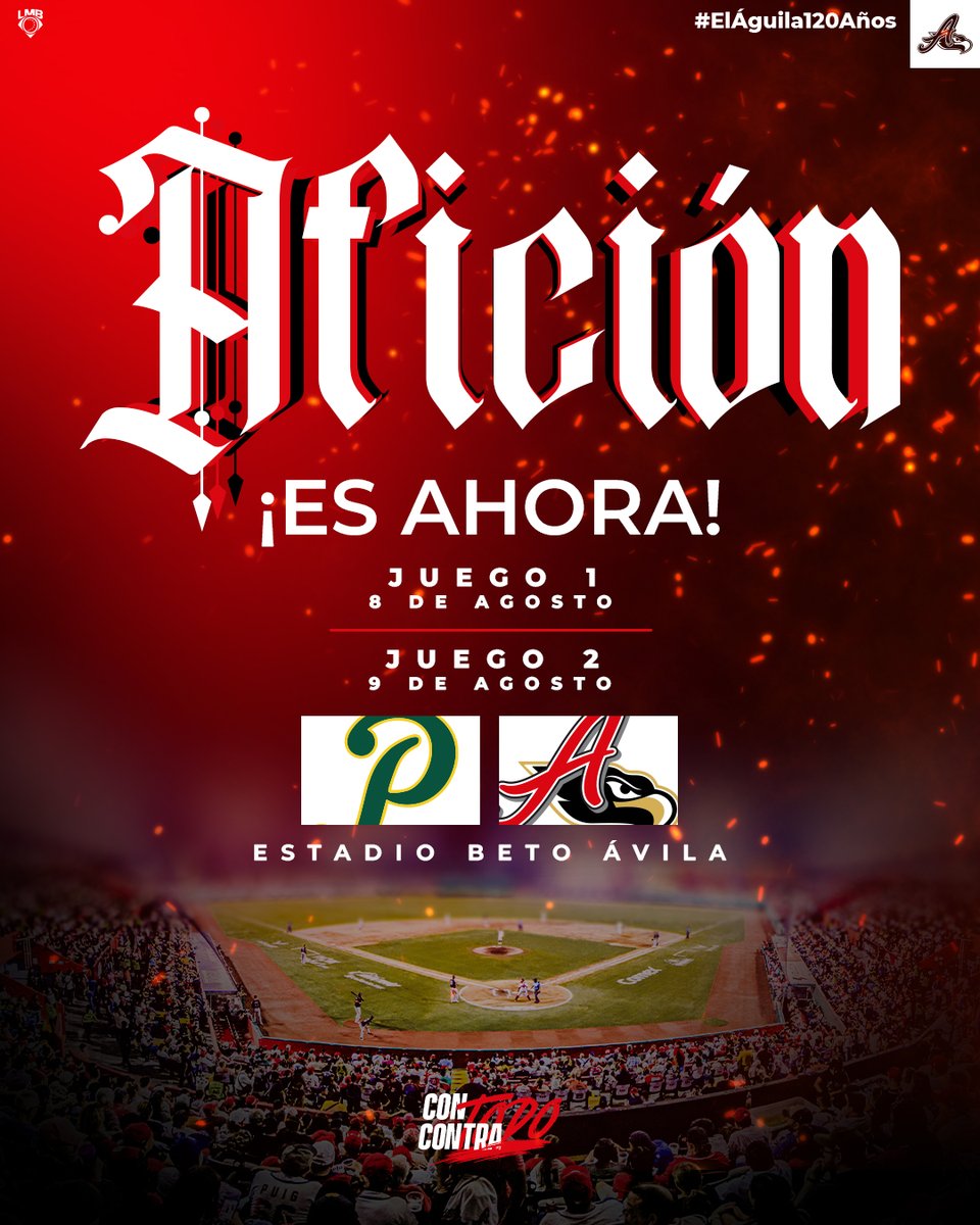 elaguilabeisbol's tweet photo. El mensaje es claro... 👊🏼

 ¡𝐐𝐮𝐞𝐫𝐞𝐦𝐨𝐬 𝐭𝐨𝐝𝐨 𝐬𝐮 𝐚𝐩𝐨𝐲𝐨 𝐦𝐚𝐧̃𝐚𝐧𝐚, 𝐟𝐥𝐨𝐭𝐚! 💪🏼

¡NOS VEMOS EN EL BETO! 🔥

🏟 Ya puedes adquirir sus boletos, 11 am - 7 pm ⏰
🖥 Línea:  https://t.co/RUfDpHp9sX 🎟️

#SéParteDeLaHistoria #ElÁguila120Años 🦅⚾️ https://t.co/pZk7Rs3pH3